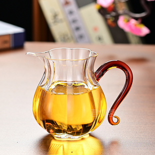耐高温玻璃公道杯透明福袋公道杯300ML分茶杯茶海泡茶匀杯