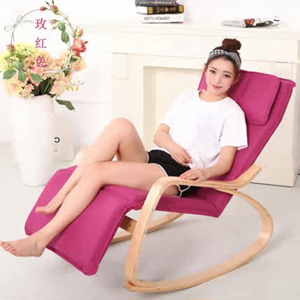 健康摇椅躺椅逍遥椅休闲椅摇摇椅阳台实木质单人布艺室内创意靠椅