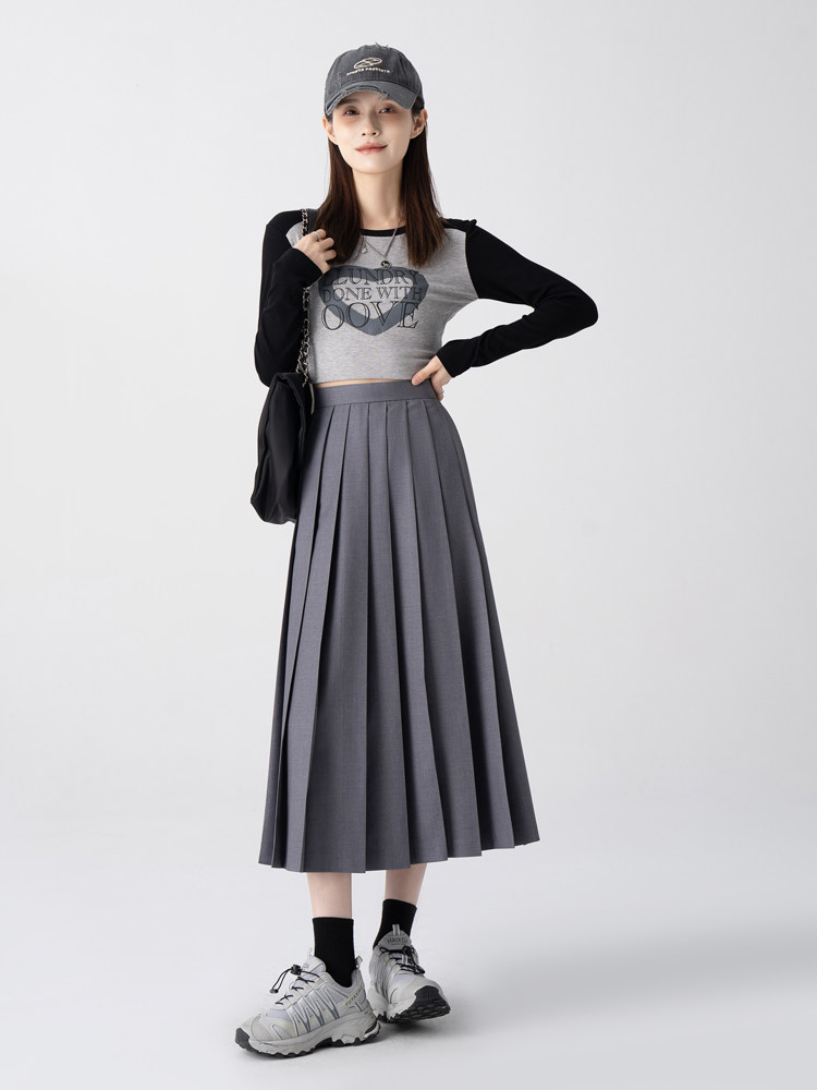Effortless Chic: High-Waisted JK Pleated Midi Skirt for Summer Style - Product image 4