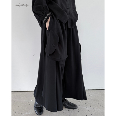 小众大口袋设计超赞版型休闲裙裤