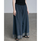微喇阔腿宽松直筒高腰裤 女夏天薄款 子 拖地中线牛仔裤 陆与山屿长款
