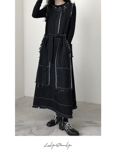 气质高级感无袖 裙子冷淡风女装 牛仔连衣裙 2025年新款 陆与山屿秋装