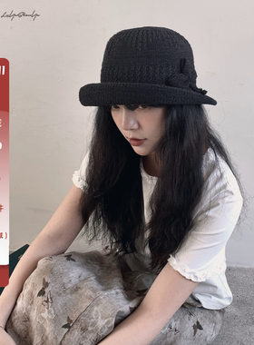 【独弥】复古卷边礼帽英伦风盘帽