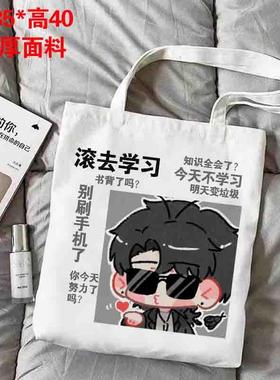 盗墓笔记帆布包大容量学生痛包定制帆布袋张起灵周边手提包文具
