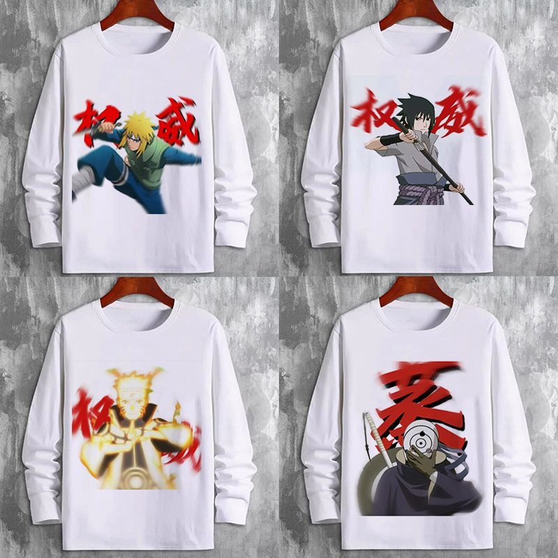 火影忍者t恤阿玛特拉斯男长袖女佐助权威表情包恶搞学生装打底t潮