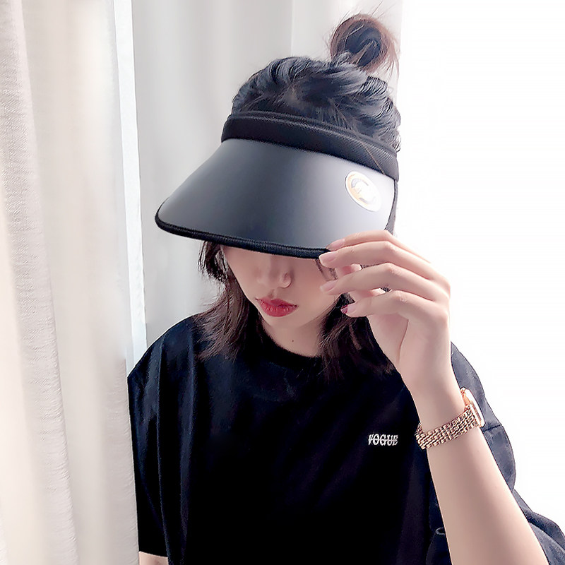 大帽檐遮阳帽女夏季uvcut防晒帽骑车防紫外线空顶太阳帽遮脸帽子