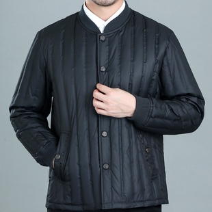 2025中老年人羽绒服男爷爷轻薄款保暖加大加厚内外两穿爸爸装外套