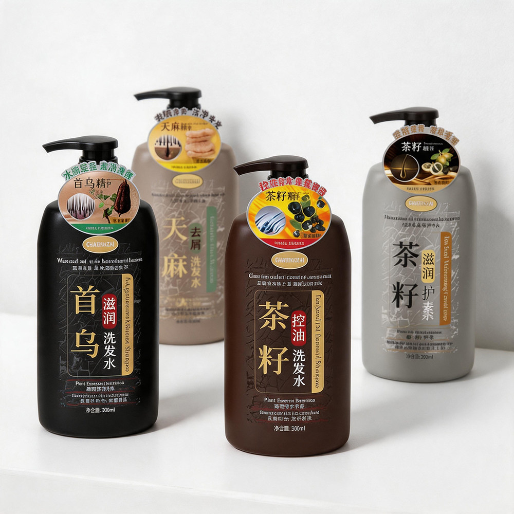 香港超人仔茶籽洗发水控油蓬松梨去屑止痒奥茶仔碌柚叶首乌天麻美