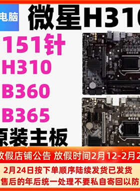 微星H310M PRO-VVD VDH VH VHL PLUS B360/B365M WIND MORTAR主板