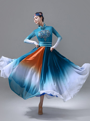 2025秋季雪纺蒙古舞舞蹈服