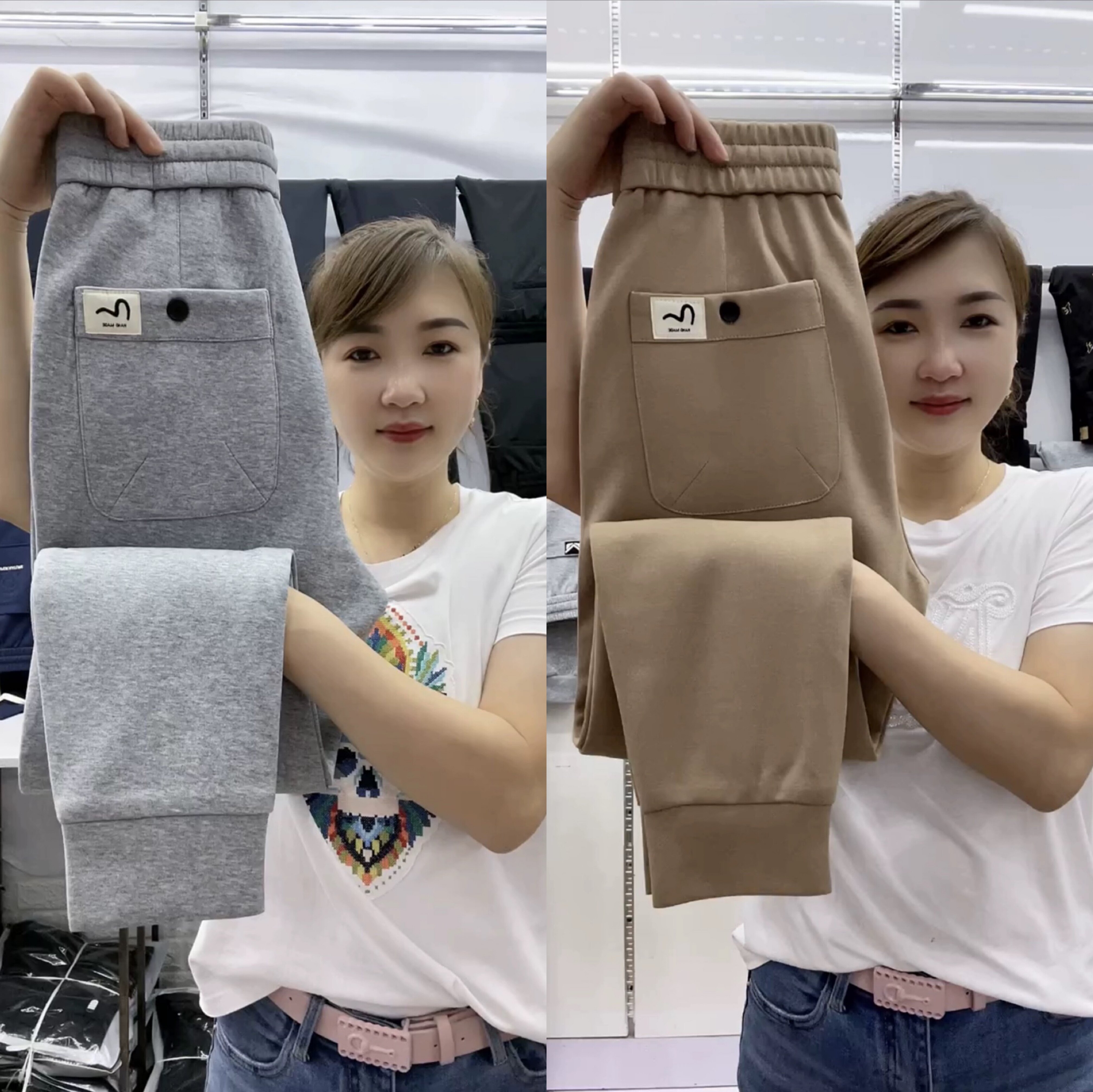 品格m冬季男士时尚休闲束脚卫裤流行高弹纯棉运动裤免烫舒适男裤