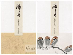 浙江人民美术  名师大家画稿精选（全二册）：潘天寿册页小品+潘天寿写生画稿