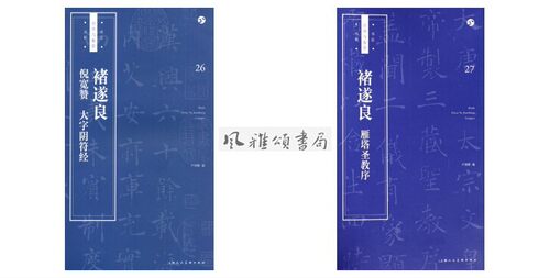 上海人民美术  书法自学与鉴赏丛帖褚遂良系列（全二册）：褚遂良《倪宽赞》《大字阴符经》+褚遂良《雁塔圣教序》 卢国联