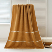 金号纯棉舒适浴巾加大 浴巾 加厚提缎柔软吸水男女情侣款