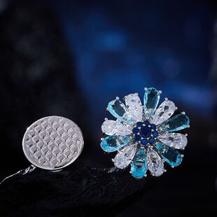 雏菊新品 吸铁石领针花朵锆石防走光胸针磁吸扣固定 微小配饰镶衬衫