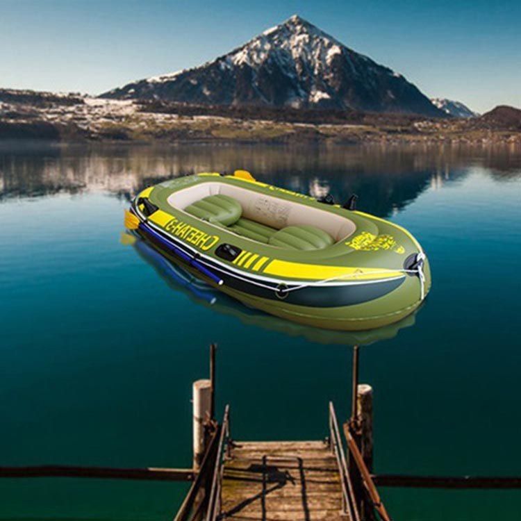 （亚马逊爆款）皮划艇橡皮艇二人多人户外钓鱼船加厚冲锋船