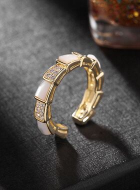 风猫眼石冷淡指环食指个性开口