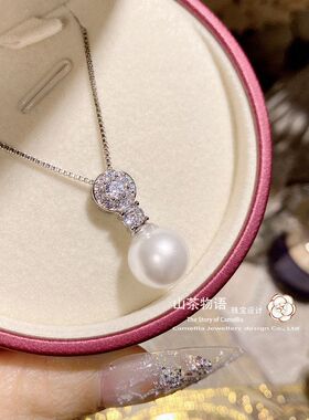 女桑高戴妃碳镀金珍珠项链澳白单