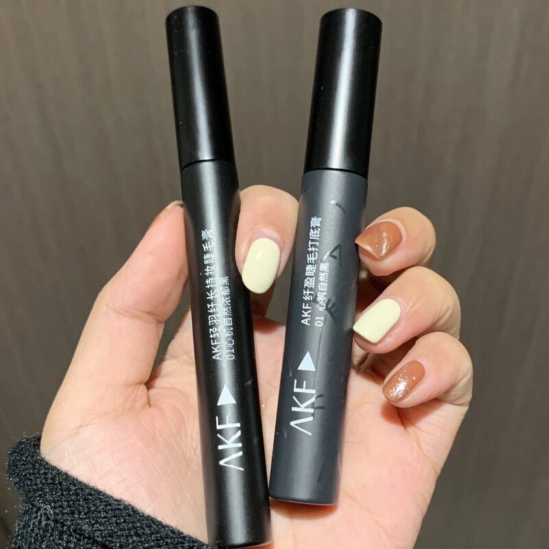 akf睫毛膏纤长卷翘不晕染防水持久黑色浓密加长加密超长睫毛打底