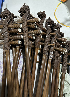 黑酸枝龙头二胡杆越胡杆高胡杆花鼓大筒扁杆胡琴配件只是琴杆带轴