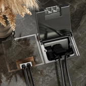 YTML DQ地插100型不锈钢嵌入式 地插座隐形纯平大理石瓷砖地板镶