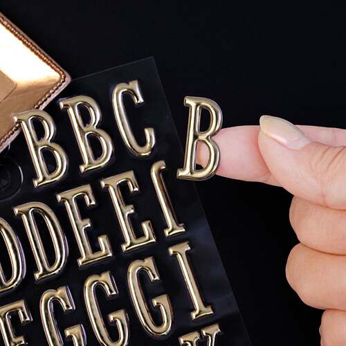 现货D立体烫金字母数CSN泡泡字贴纸 di3y手工礼对品礼物派装饰