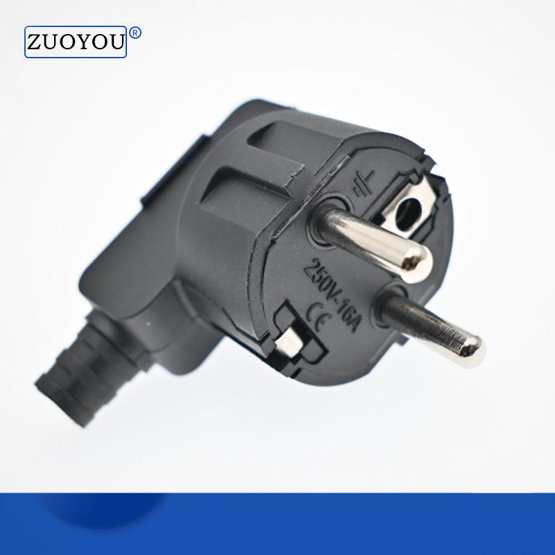 16A德标两圆脚接线插头