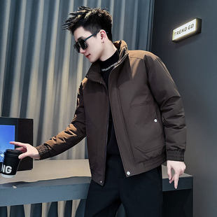 矮个子小码男装立领棉衣男冬季加厚保暖外套S号XS155修身棉服袄子