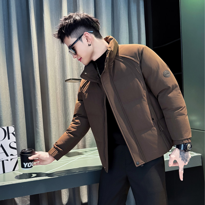 矮个子加厚保暖立领工装棉服男