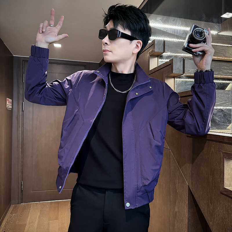 小码男装秋季潮流立领夹克