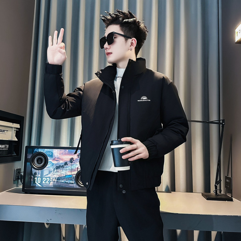 小码男装秋冬潮流立领棉衣短款