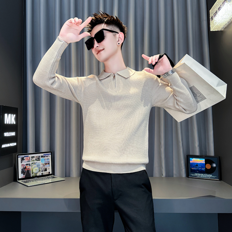 XS号小码男装翻领针织衫