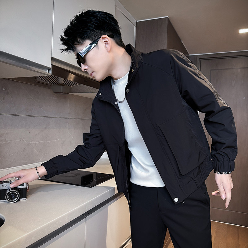 小码男装秋季潮流立领夹克