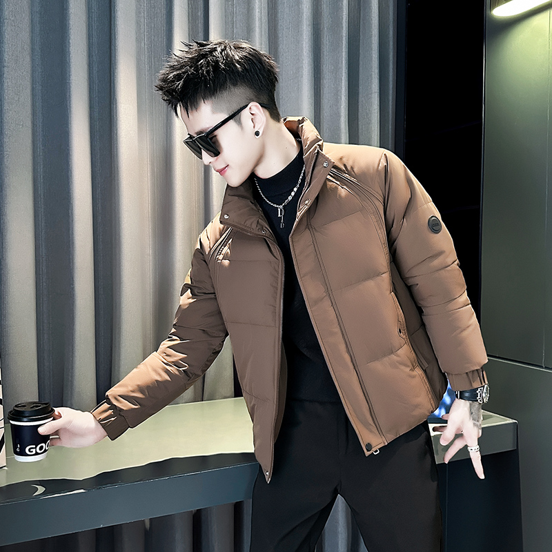 冬季小码男立领加厚修身棉衣