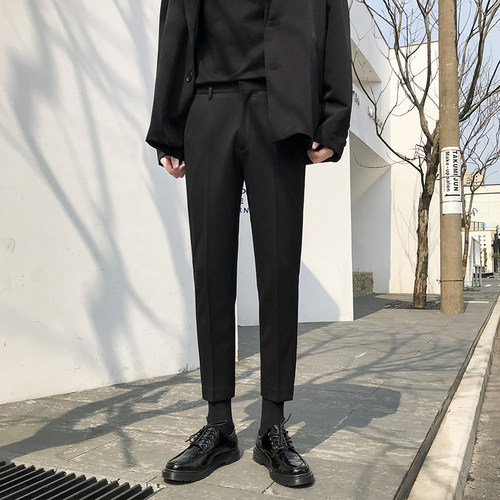 小码春季纯色矮个子韩版修身西裤