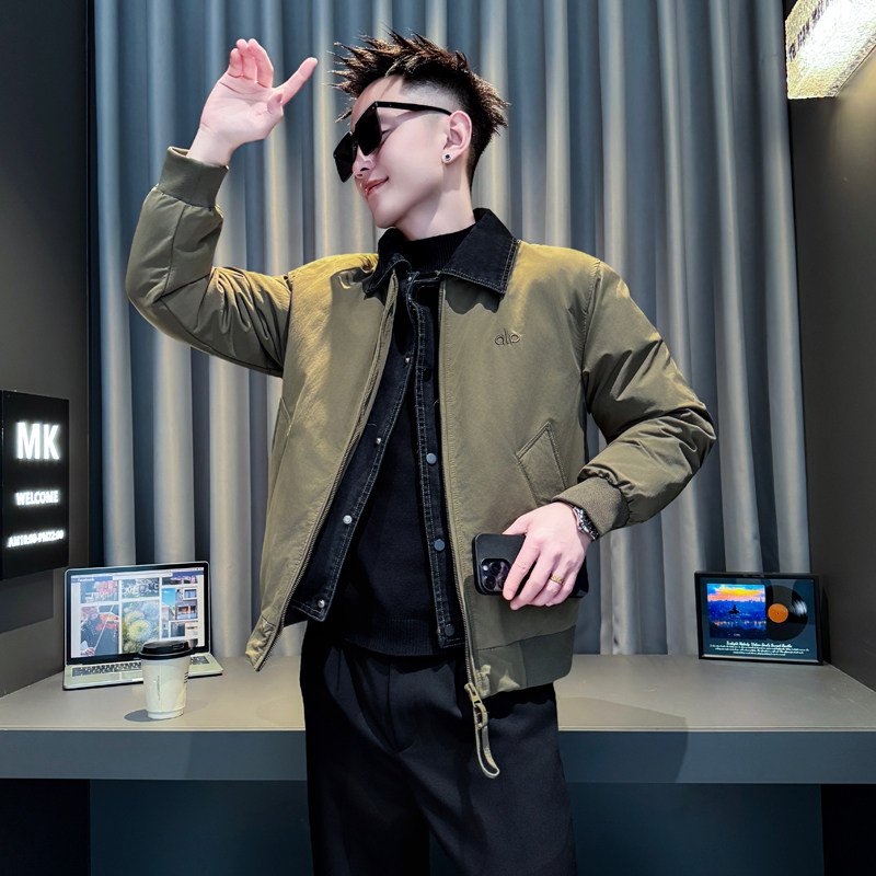矮个子小码男假两件加厚棉服XS