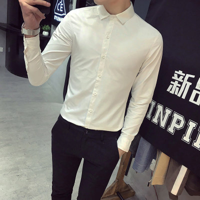 韩版修身男青年s号面试工作装