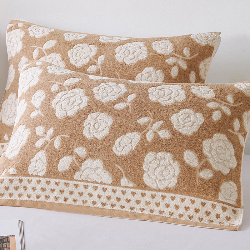 纯棉老式毛圈枕巾亲肤透气