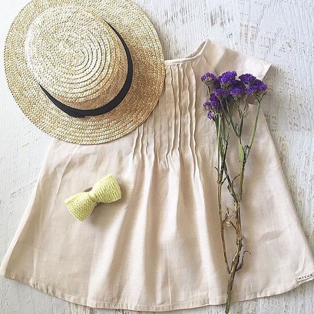 ins爆款欧美童装夏天女儿童棉麻公主裙 宝宝复古米色连衣裙子44
