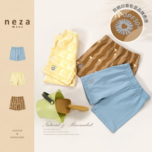 防晒薄款 男女童平角游泳裤 透气高弹休闲裤 沙滩裤 儿童泳裤 短裤 夏季