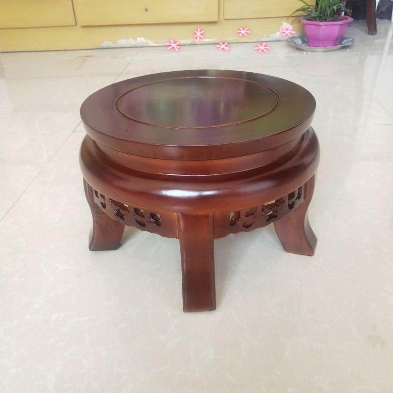 简约实木矮花架落地榆木办公室内圆鱼缸客厅单个木架酒缸花瓶底座,住宅家具,花架/花几,淘宝优惠券,粉丝福利购,淘宝优惠卷