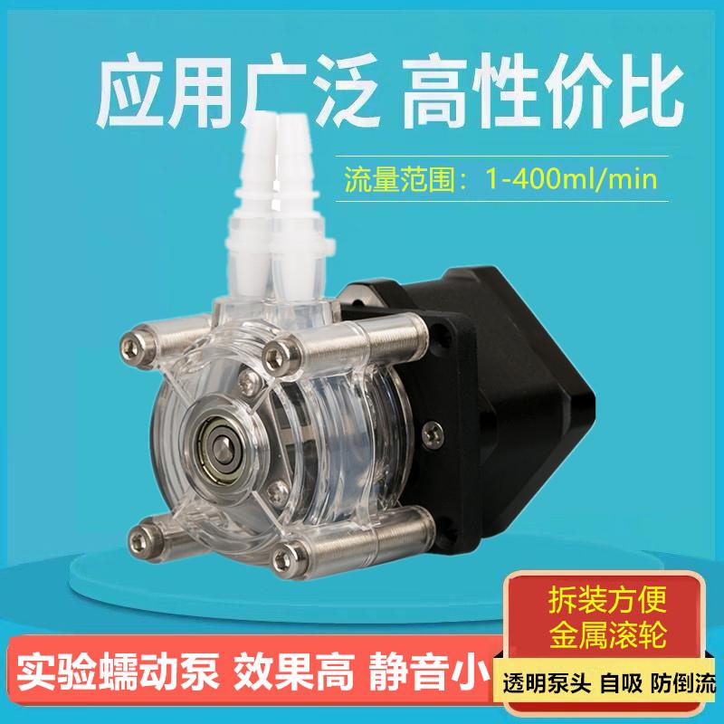 步进马达蠕动泵12伏防腐蚀工业实验室静音滴定泵小型计量灌装水泵