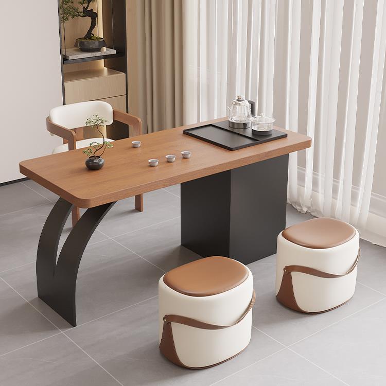 涵燕木阁阳台茶桌椅组合新中式家用实木小茶台泡茶桌烧水壶一体