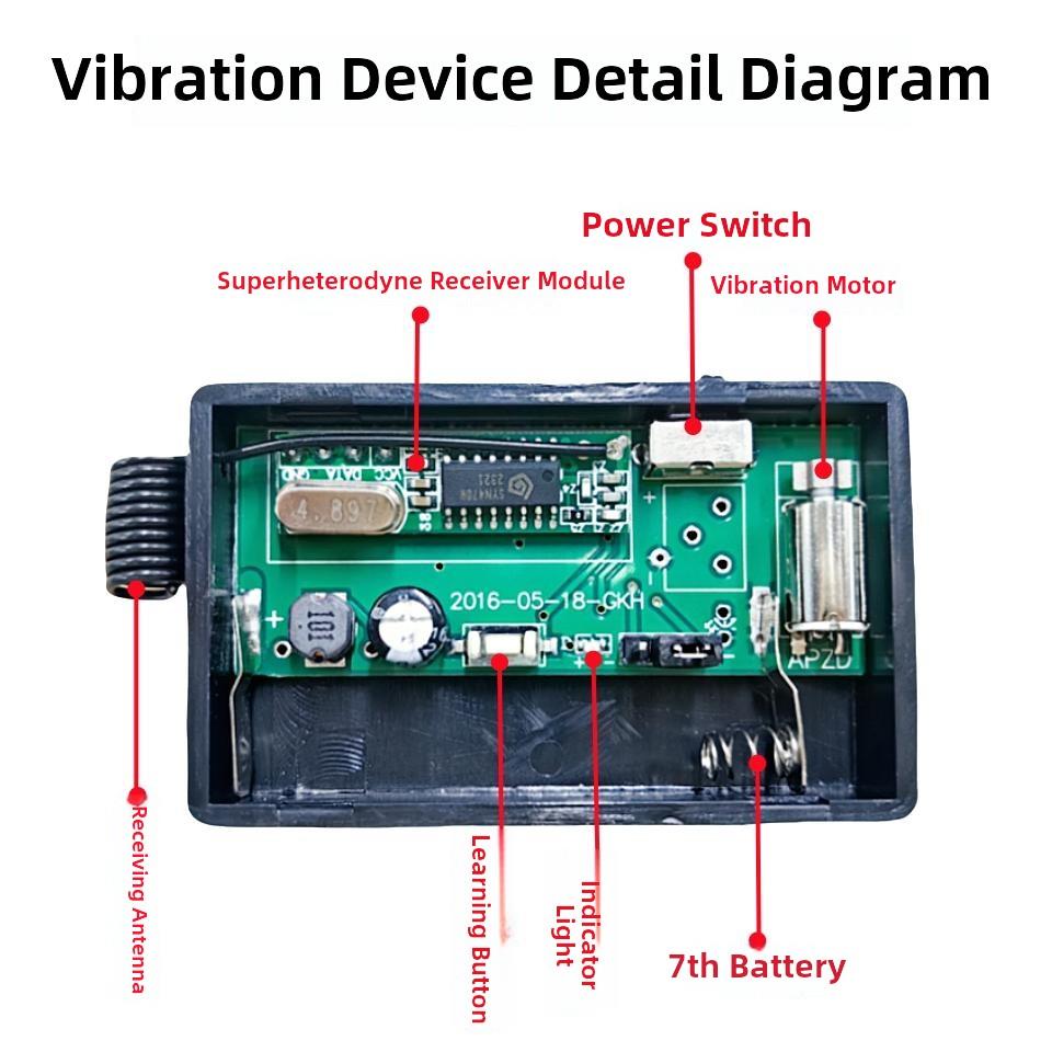 震动传感器无线遥控震动器小型振动提醒器老人医院接收震动感应器