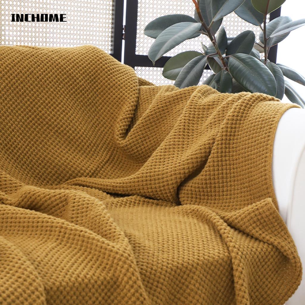 复古棕咖色加厚大吊穗针织休闲毯中古风棕咖色沙发毯盖毯床尾毯子