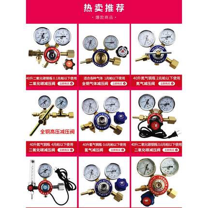 YQTS-711双级二氧化碳钢瓶减压阀气体钢瓶减压器CO2压力表G5/8RH