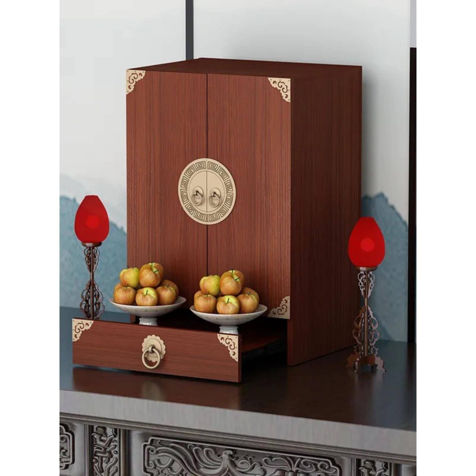 佛龛新中式立柜柜供桌佛台家用香案佛像关公菩萨供奉台贡桌