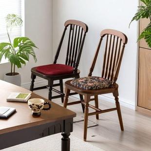 中古法式 拿破仑餐椅实木靠背家用软包简约餐厅家用椅子轻奢休闲椅