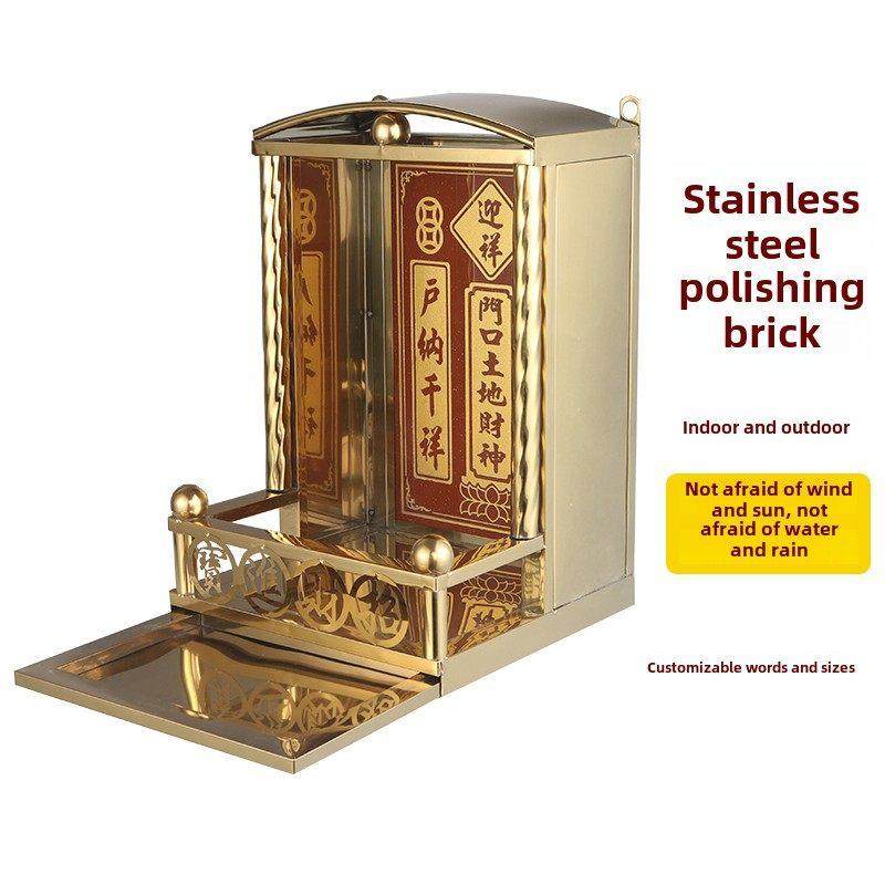 不锈钢金磨光砖金门陆鼎福炉君挂壁龛室外壁龛室内壁龛佛龛佛坛,商业/办公家具,桌面展架/摆台展架,淘宝优惠券,粉丝福利购,淘宝优惠卷