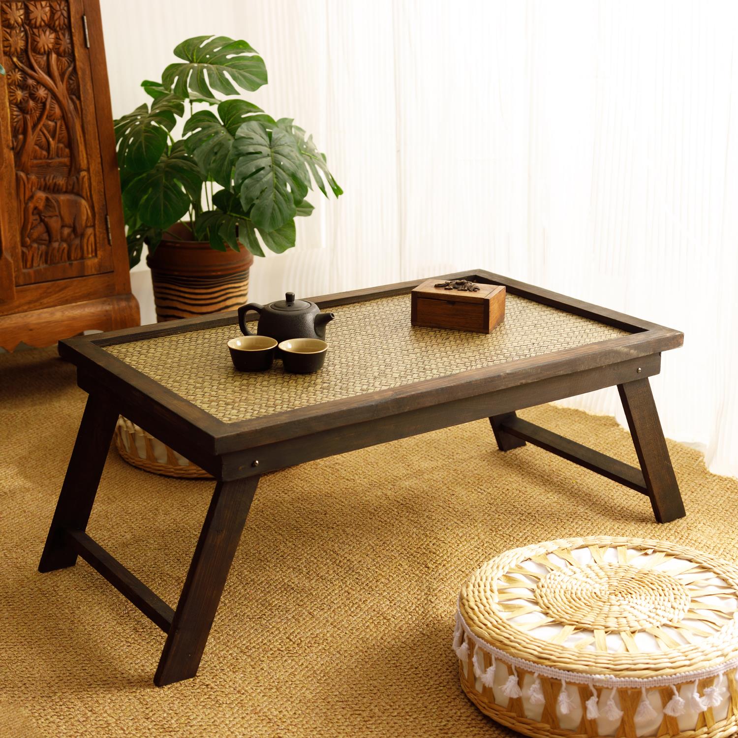 日式飘窗小茶几榻榻米桌子禅意家用茶桌折叠炕桌矮桌阳台实木茶台